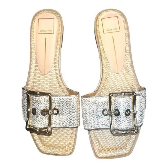 New ▶️ Dolce Vita ◀️ Big Buckle Slide Sandals. Size 9.5 - Picture 8 of 15